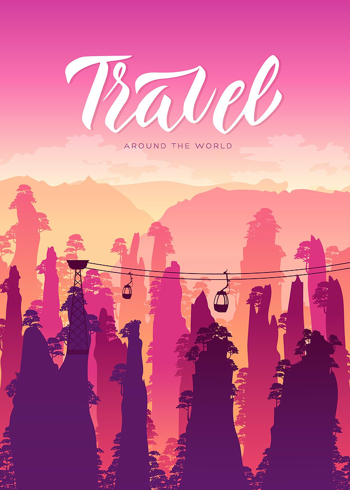 Travel Around the World Poster