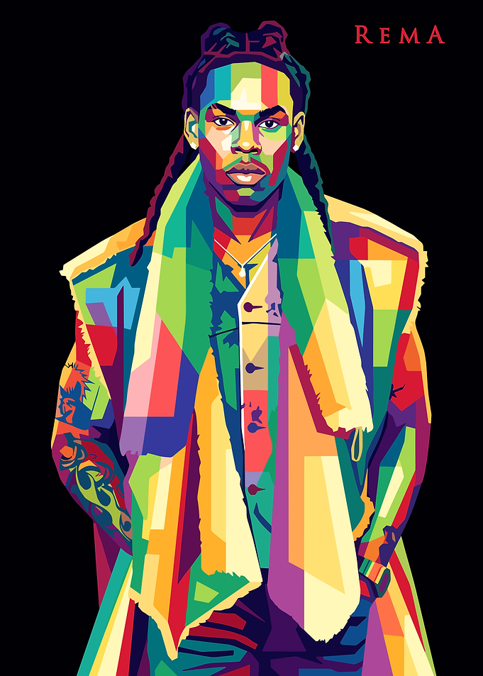 Rema Pop Art Portrait