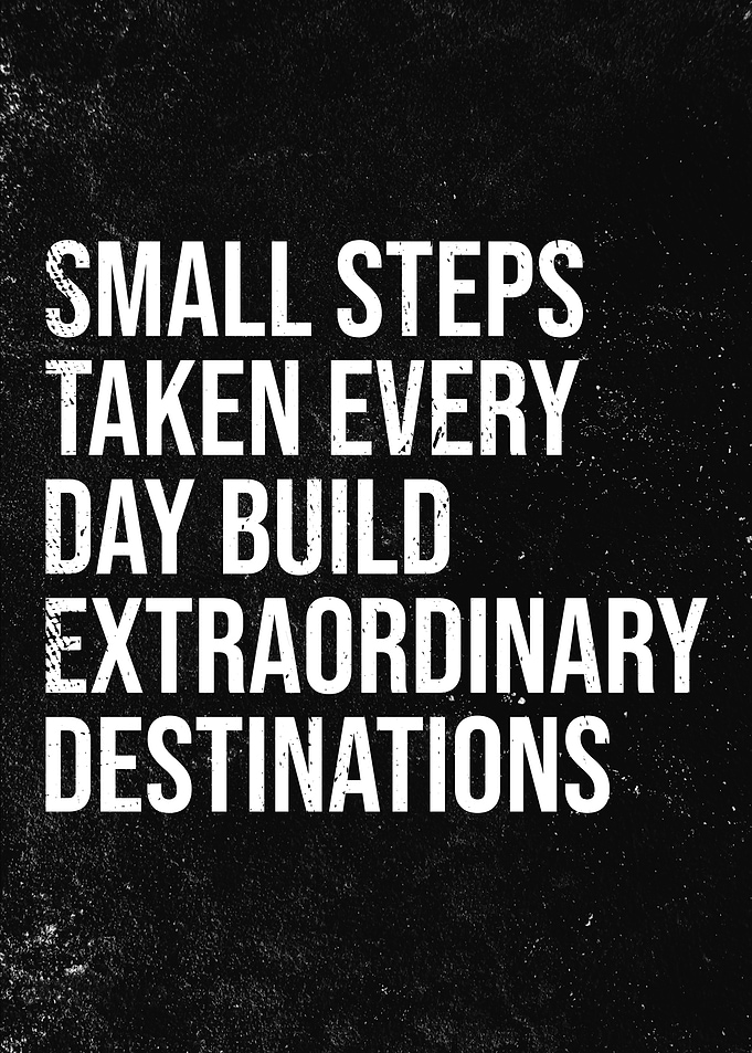 Inspirational Quote: Small steps taken