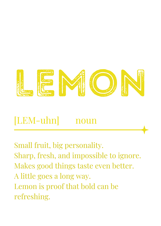 Lemon Definition Poster
