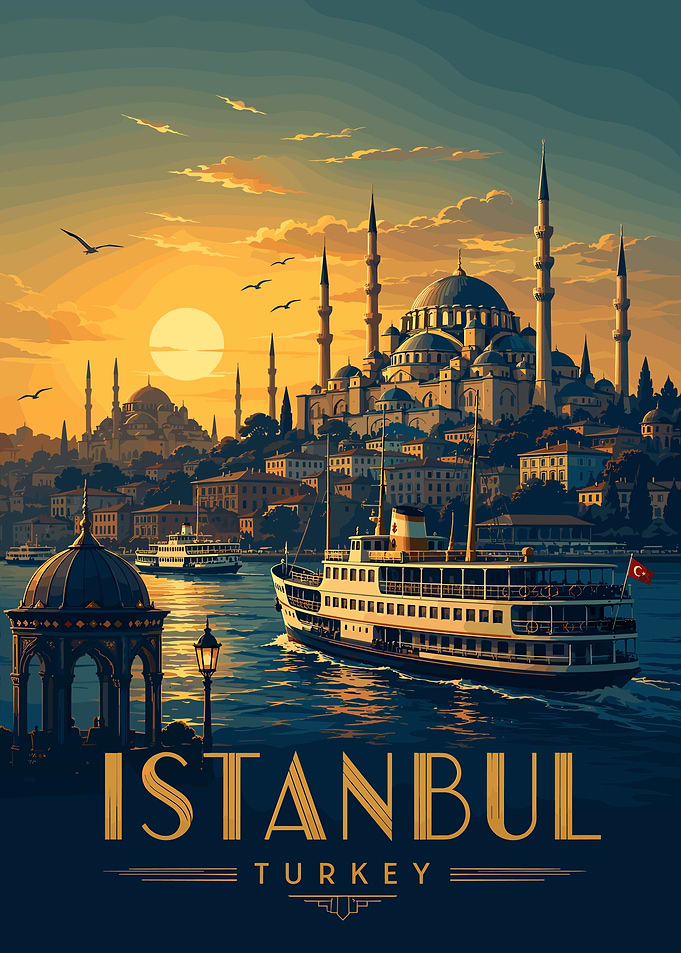 Istanbul, Turkey at Sunset