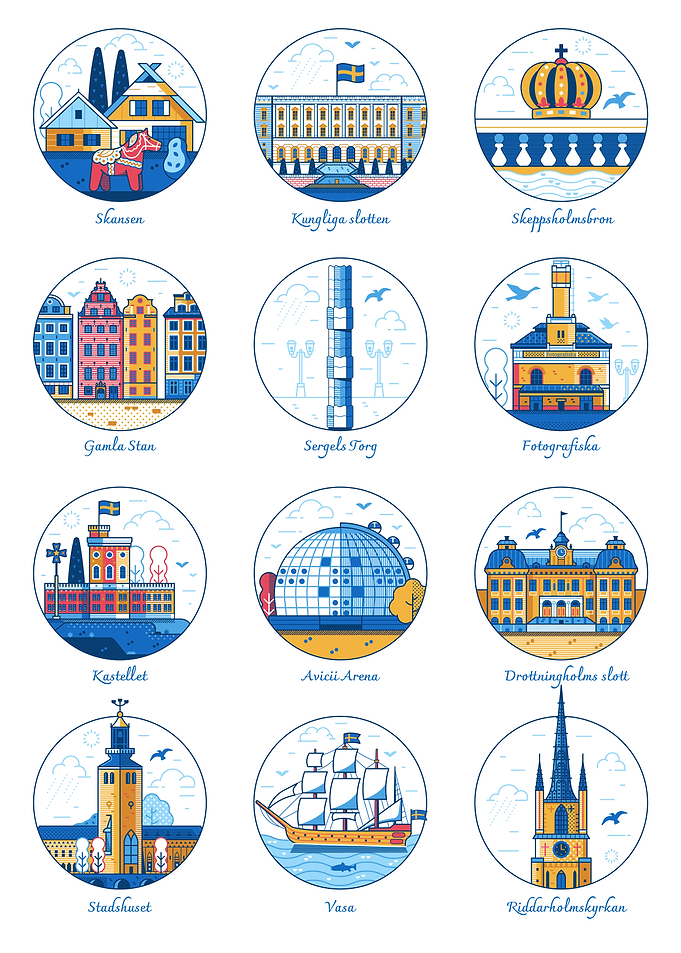 Stockholm Landmarks Collection