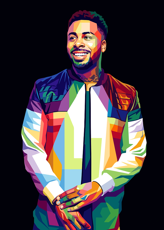 Colorful WPAP Portrait of a Sage The Gemini