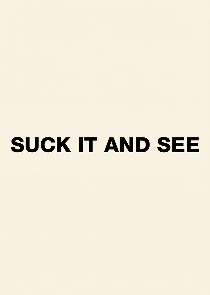 Suck It And See Text Art