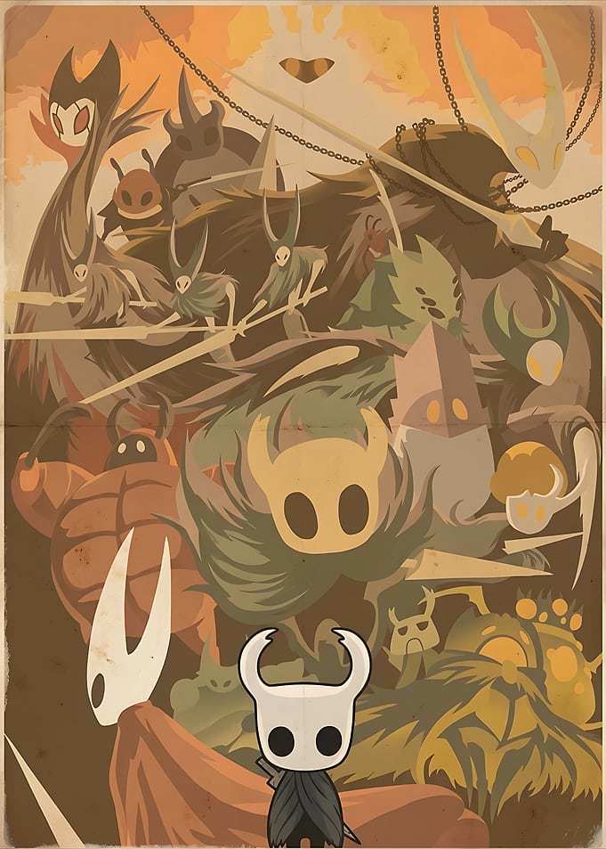 Hollow Knight Characters Poster