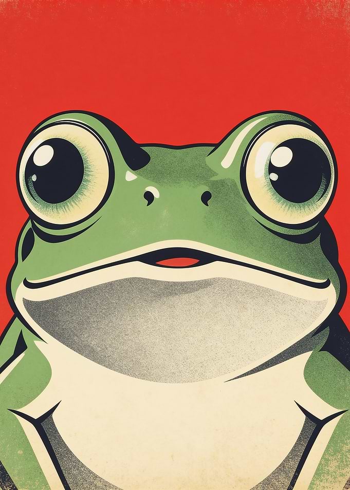 Stylized Frog Portrait