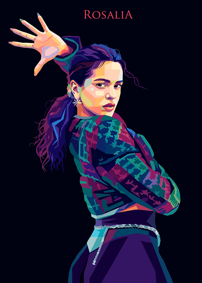 Rosalia Pop Art Portrait