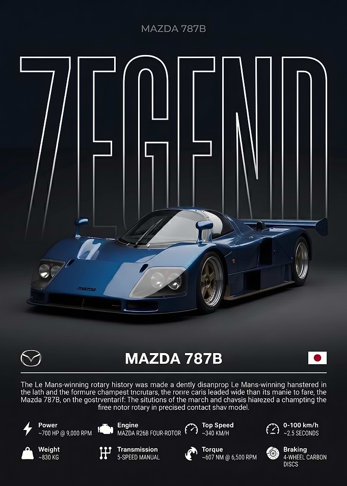 Mazda 787B Legend Poster