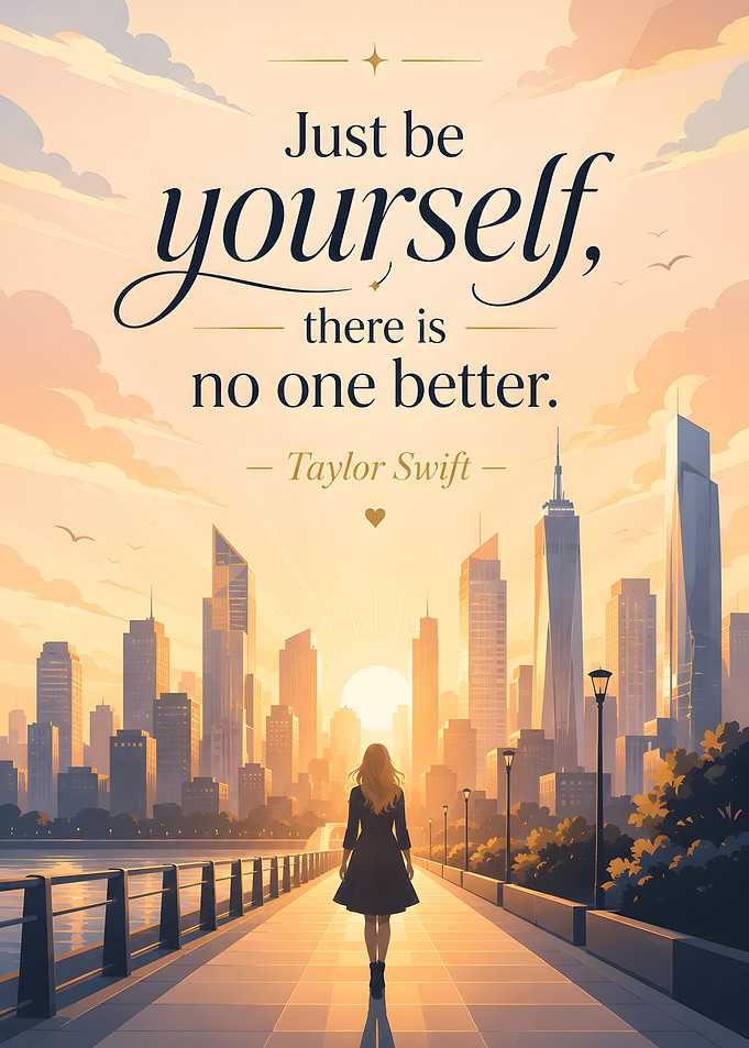 Taylor Swift Quote in Cityscape
