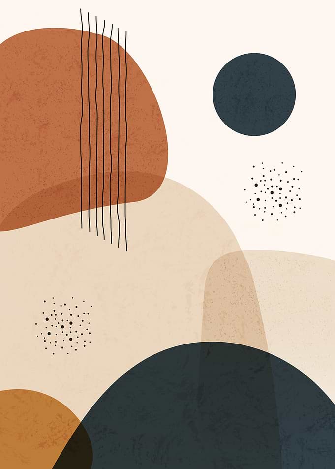 Abstract Mid-Century Modern Shapes