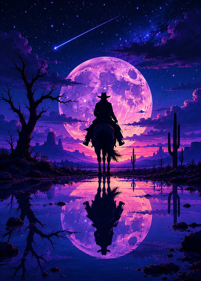 Cowboy Under a Pink Moon