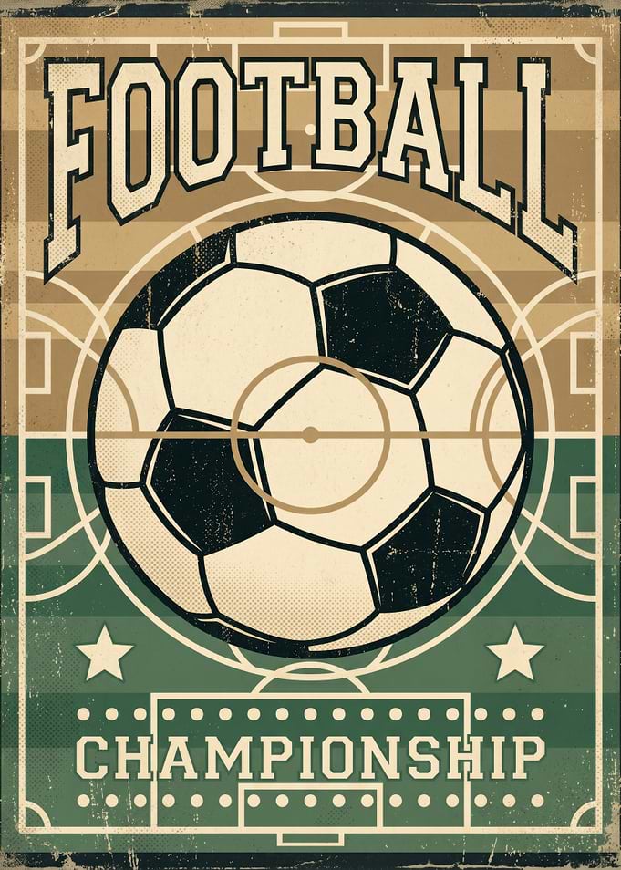 Vintage Football Championship Poster
