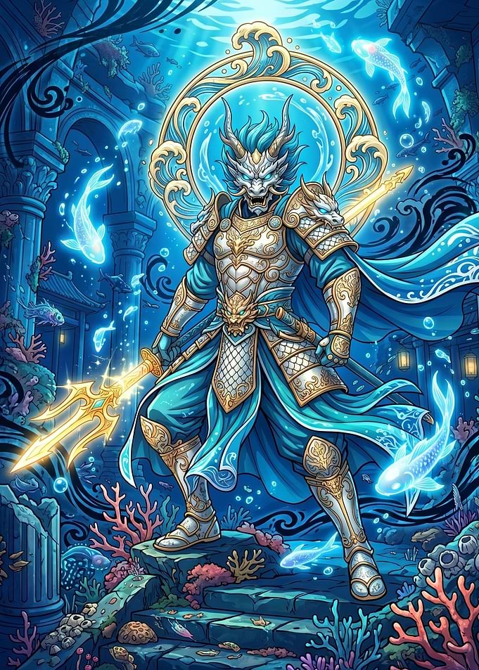 Dragon Warrior in Underwater Palace