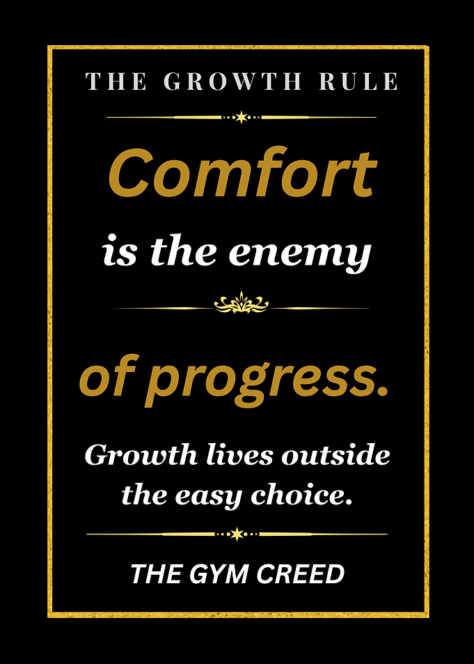 Comfort is the enemy of progress quote