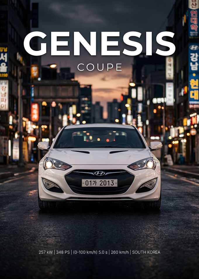 Genesis Coupe on a City Street