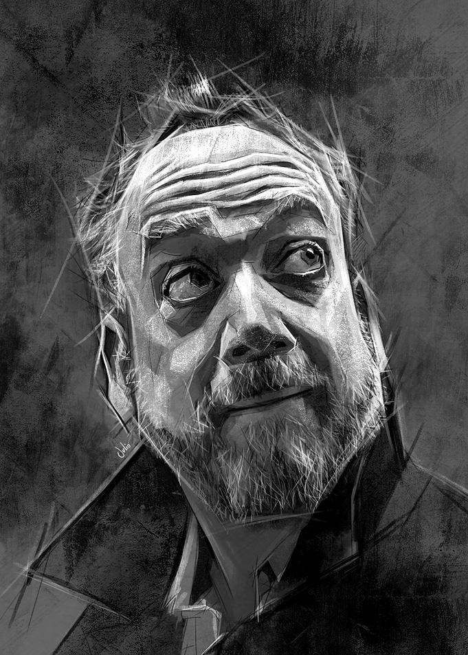 Black and White Portrait of Paul Giamatti