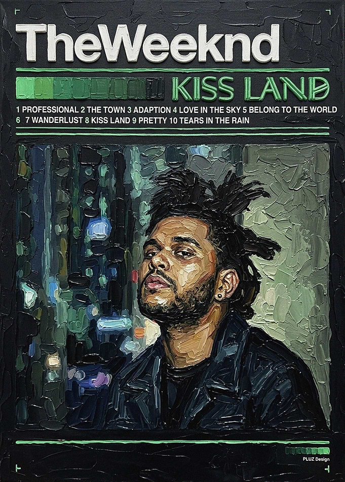 The Weeknd Kiss Land Album Cover Painting