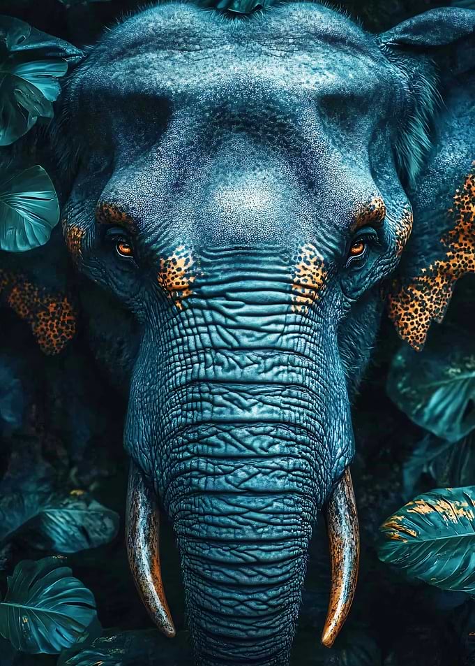 Close-up of an elephant's face