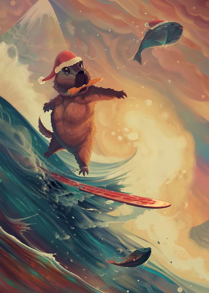 Surfing into Christmas - Marmots Rule!
