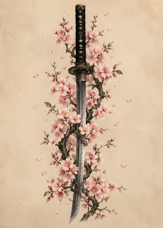 Katana with Cherry Blossoms