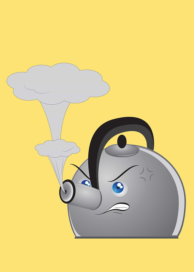 Angry Tea Pot Character