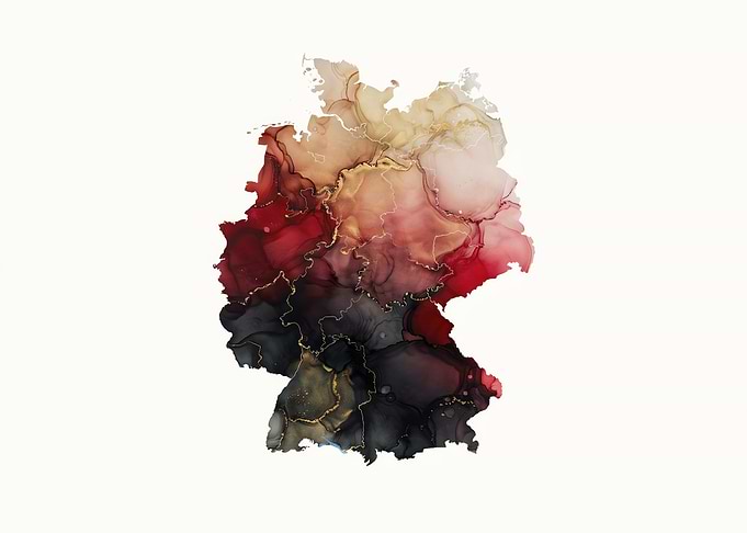 Abstract Germany Map Art