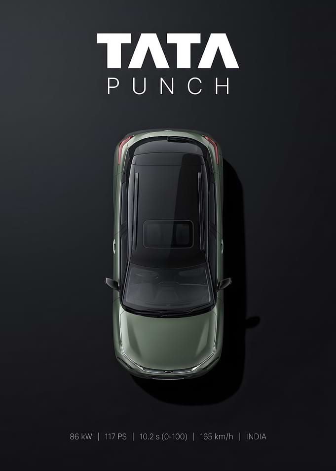 Tata Punch Car Top View