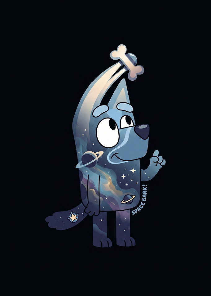 Bluey as a Space Dog