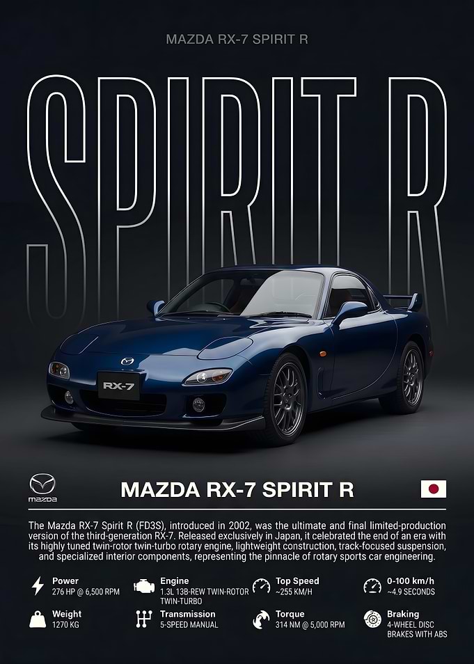 Mazda RX-7 Spirit R Poster