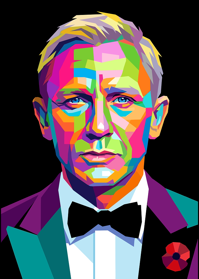 Daniel Craig Pop Art Portrait