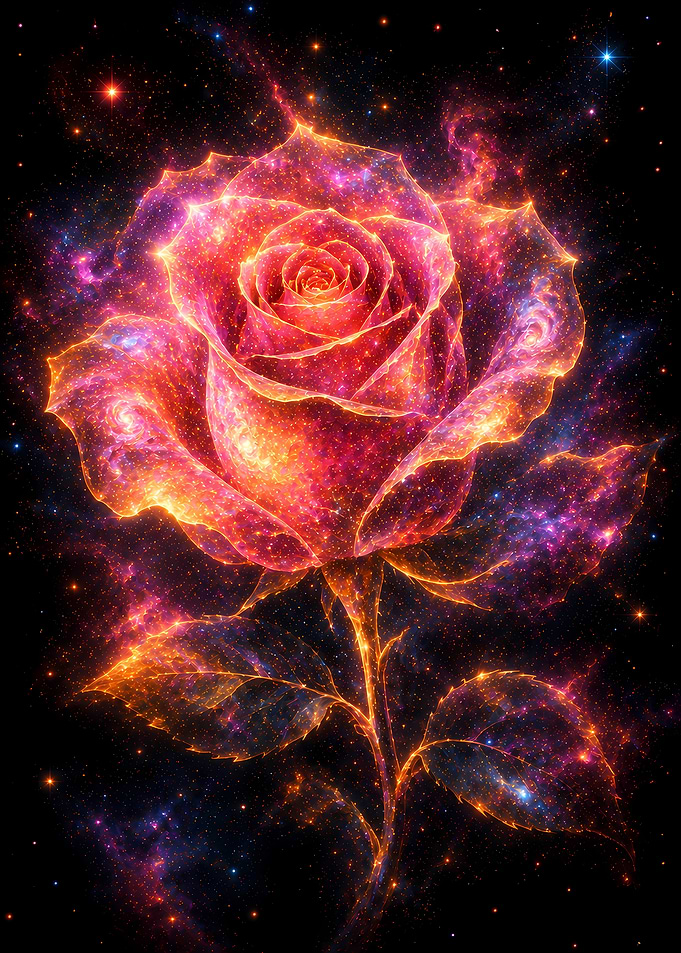 Cosmic Rose in Nebula