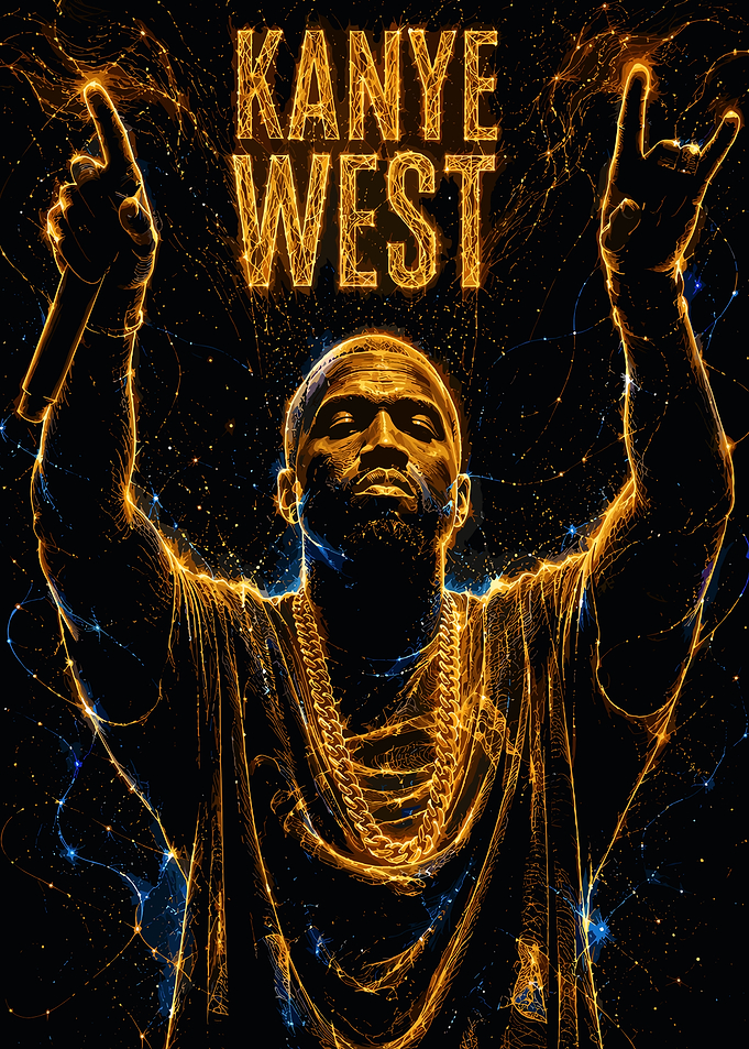 Kanye West Digital Art Portrait