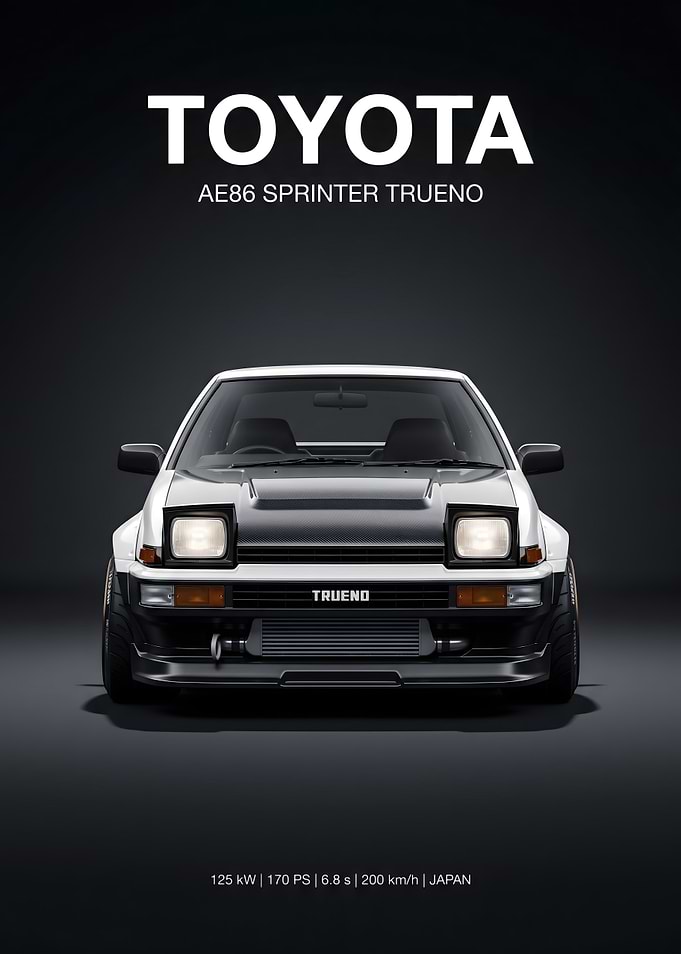 Toyota AE86 Sprinter Trueno Poster