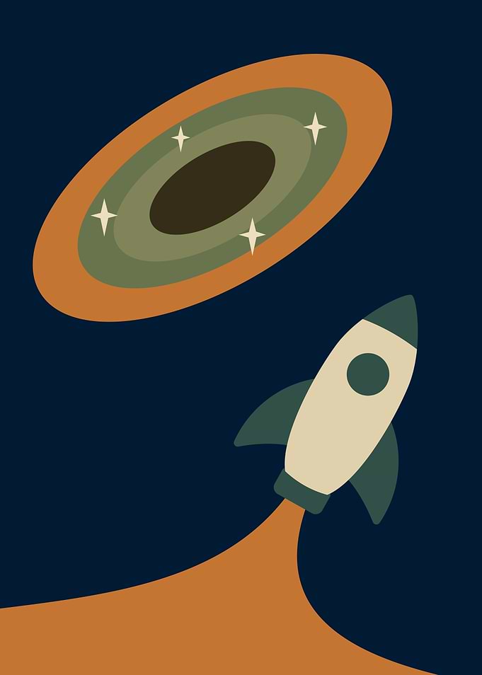 Rocket Launching Towards a Nebula