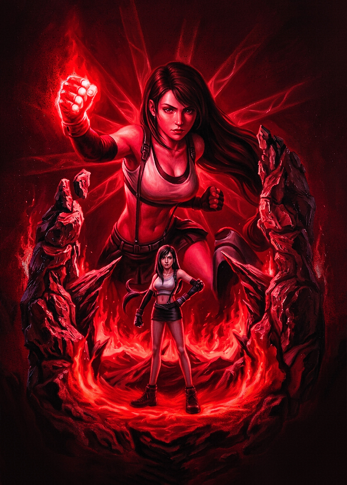 Tifa Lockhart in Fiery Aura