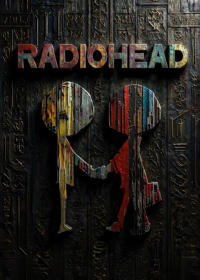 Radiohead Band Logo with Figures