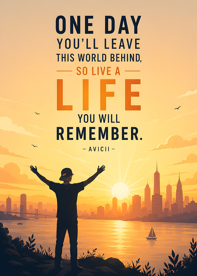 Avicii Inspirational Quote Poster
