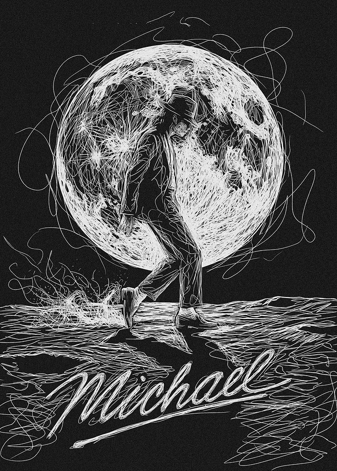 Michael Jackson Moonwalk Art