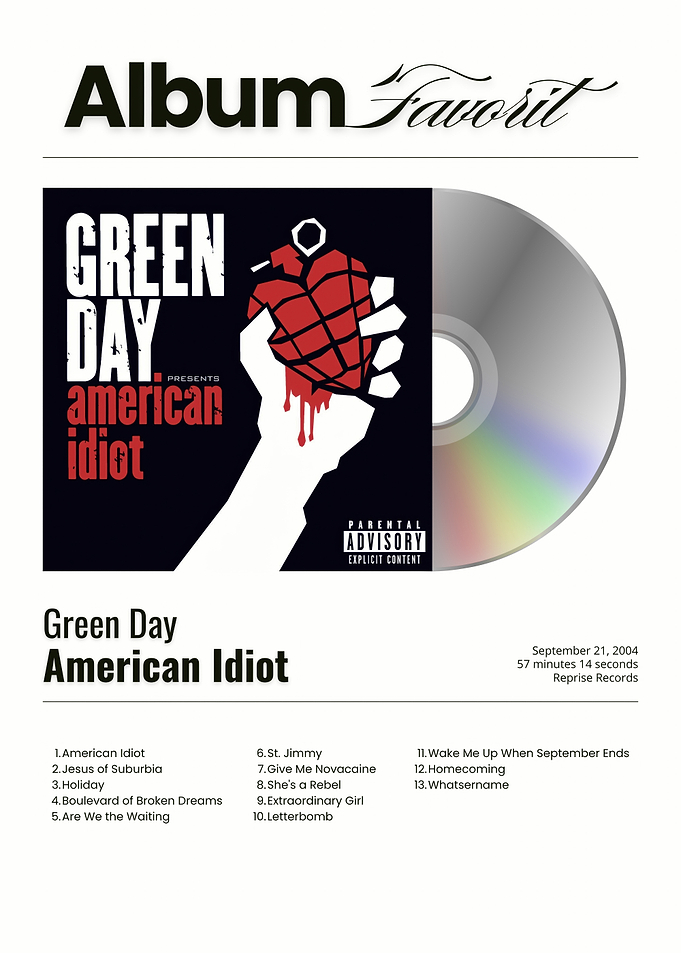 Green Day American Idiot Album Cover