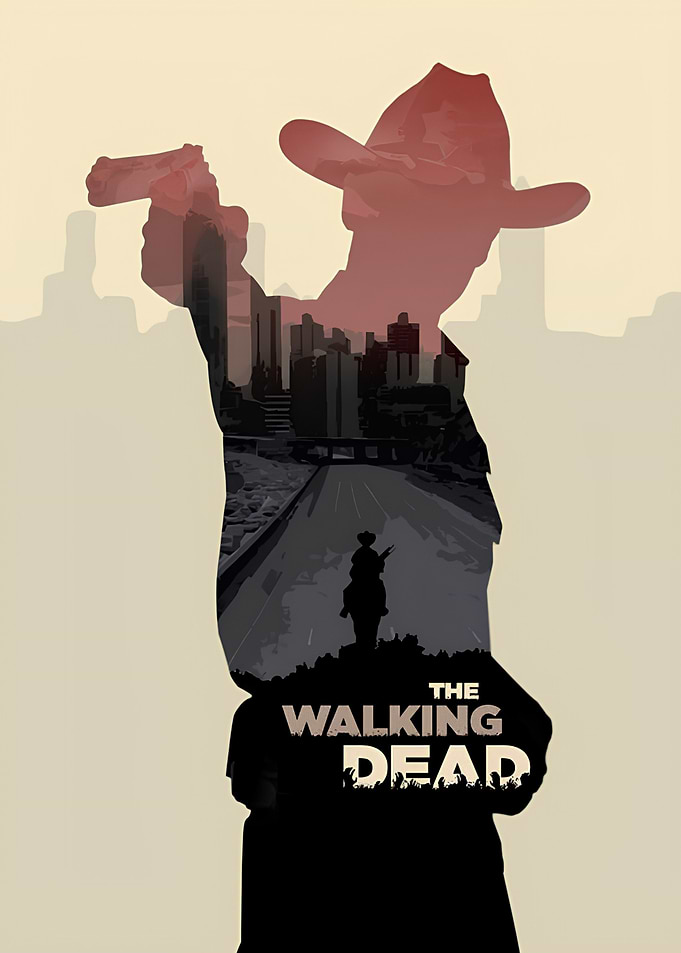 The Walking Dead Silhouette Poster