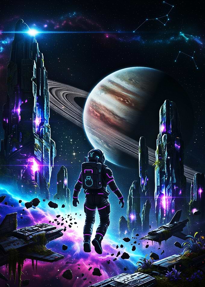 Astronaut in a Cosmic Landscape