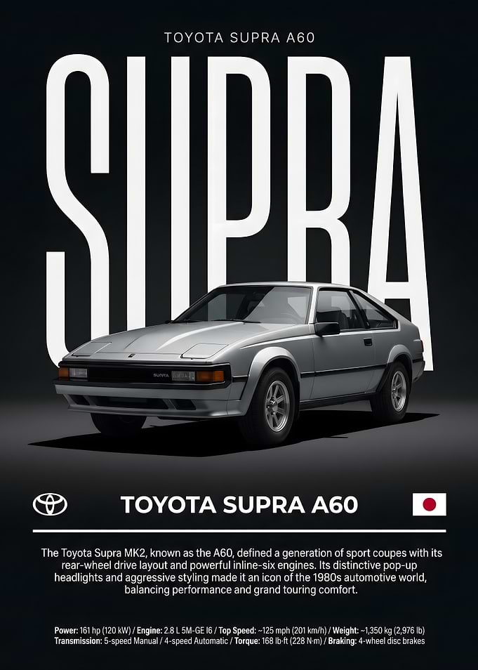 Toyota Supra A60 Poster