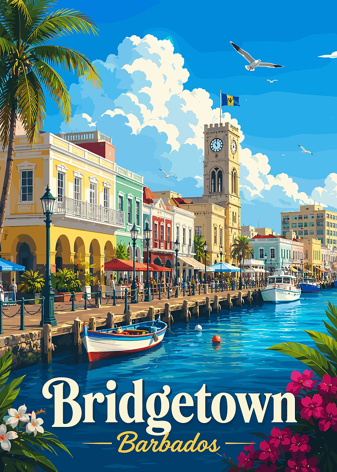 Bridgetown Barbados Travel Poster