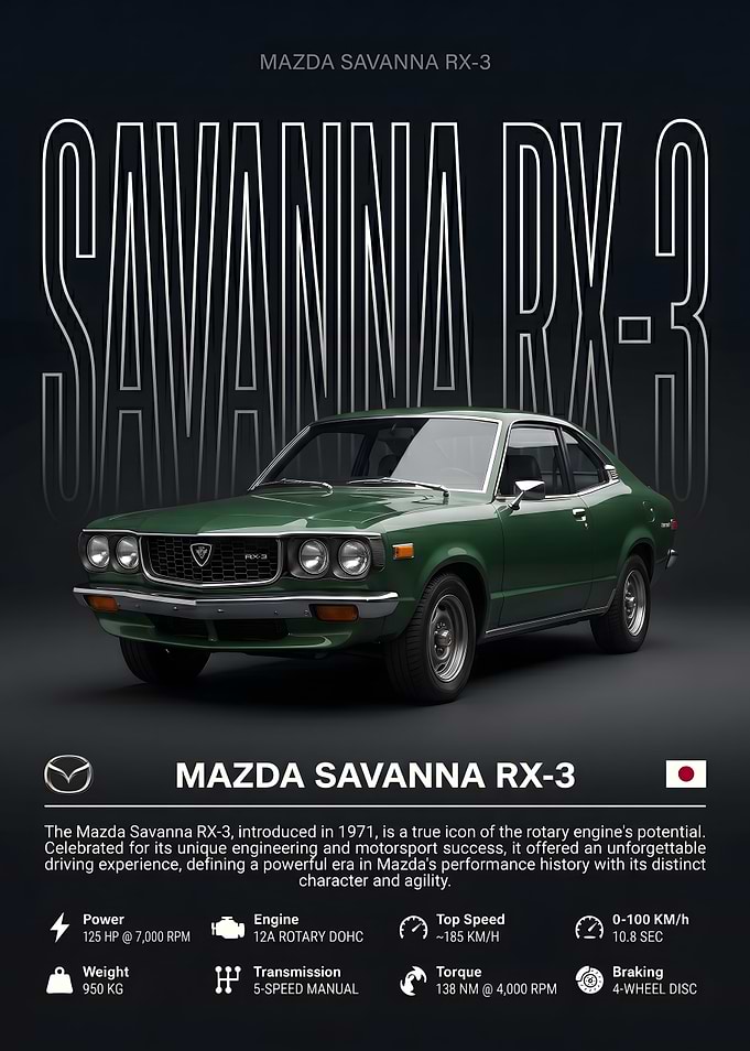 Mazda Savanna RX-3 Poster