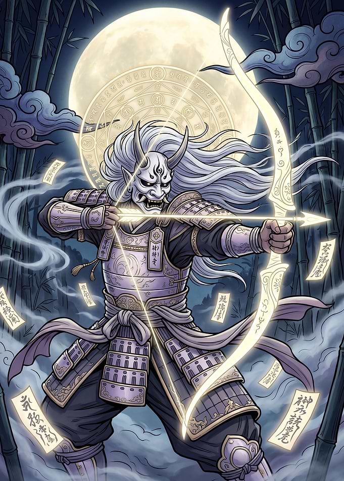 Samurai Archer with Oni Mask