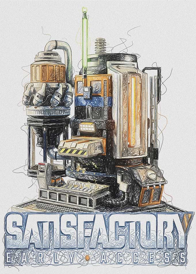 Satisfactory Early Access Game Art