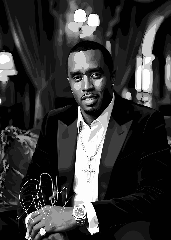 Sean Combs in Black and White