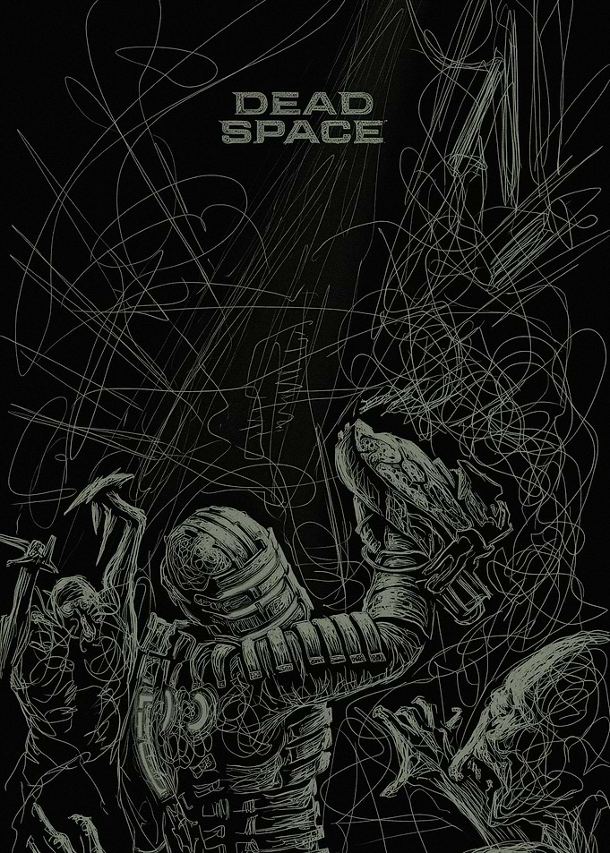 Dead Space Isaac Clarke fighting Necromorphs
