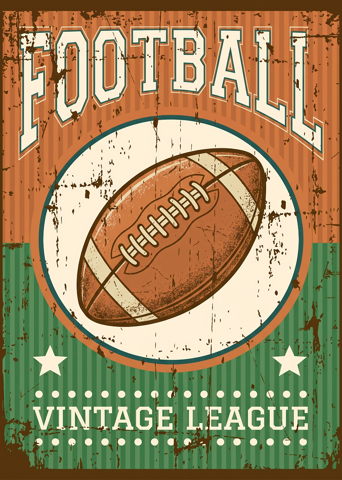 Vintage American Football League Poster