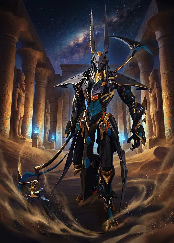 Mechanical Anubis in Egyptian Ruins